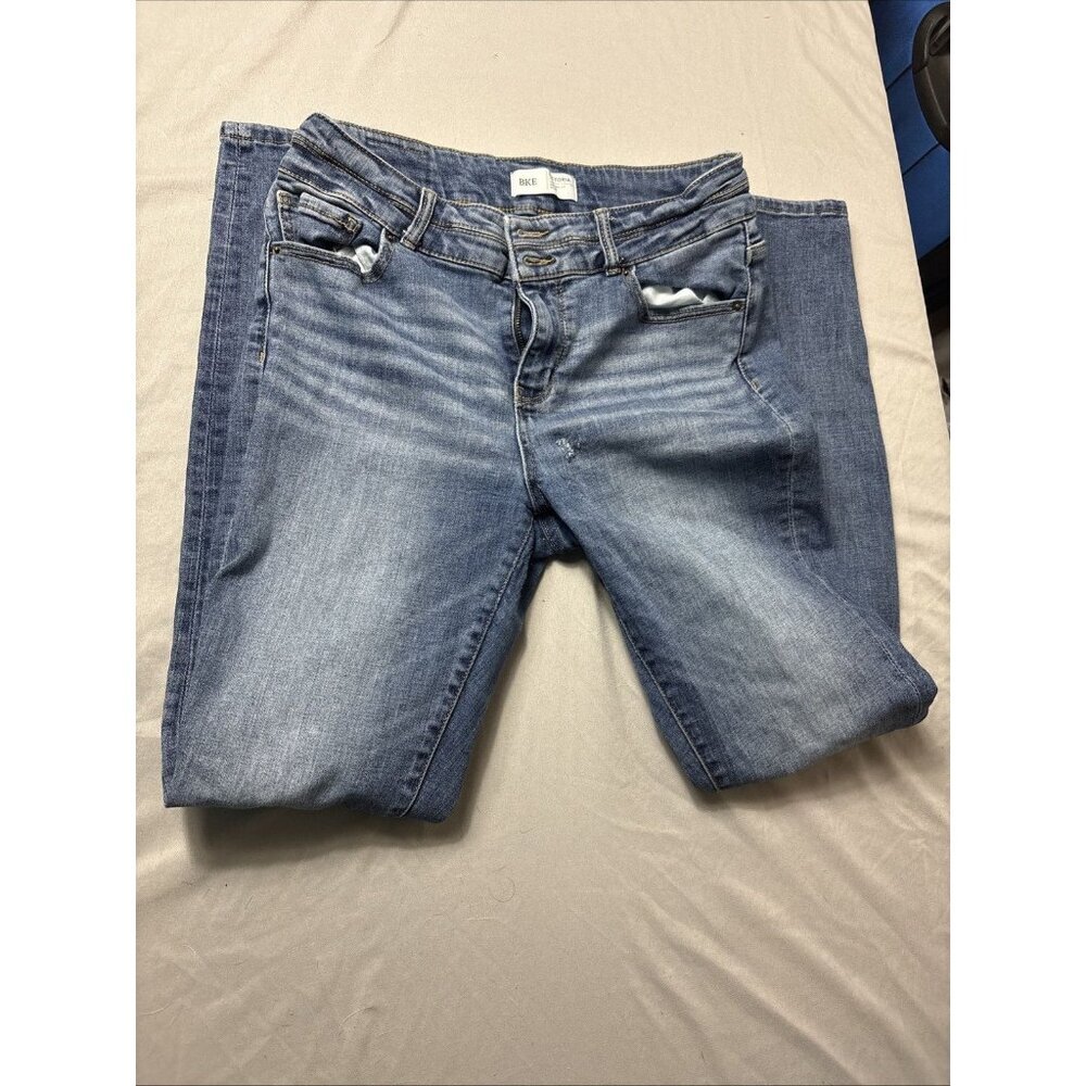 BKE Victoria Jeans Women’s 29x31.5 Mid Rise Ankle Skinny Distressed